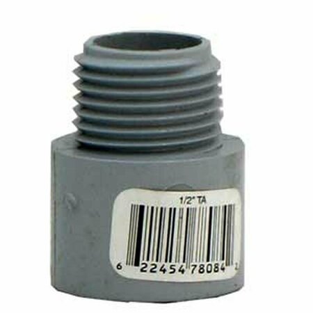 IPEX Terminal Adaptr 1/2in Grey Pvc 020007